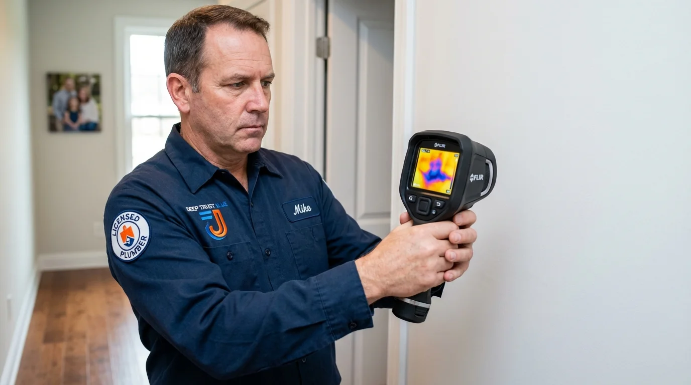 Thermal imaging leak detection by Johns Plumbing LLC in Destrehan